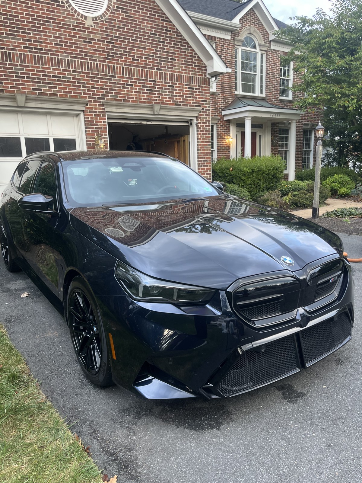 Freshly detailed black BMW in Sterling, VA